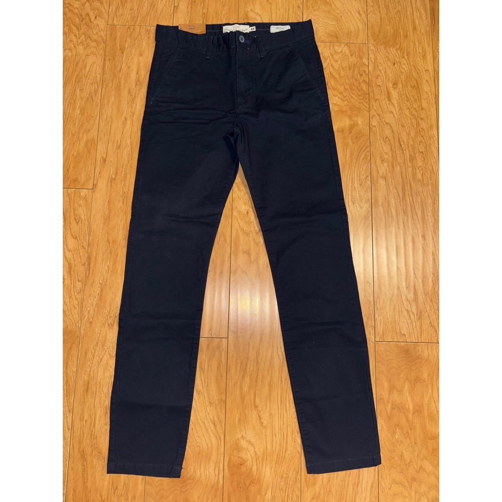 Chino Pants Navy Blue H&M L.O.G.G. Men's Skinny Fit Size 30 NWT Uniform Work